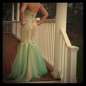 Aqua Mermaid Gown